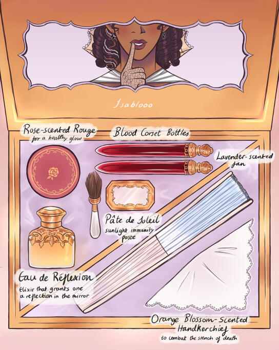 Nécessaires (essentials) case for the discerning vampire